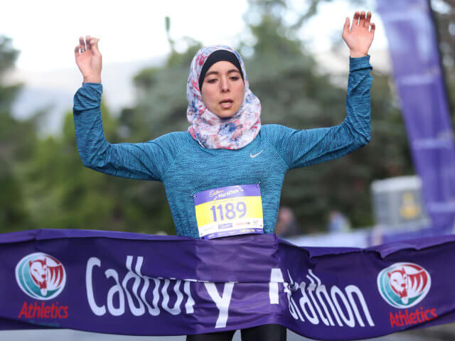 female finisher cadbury marathon